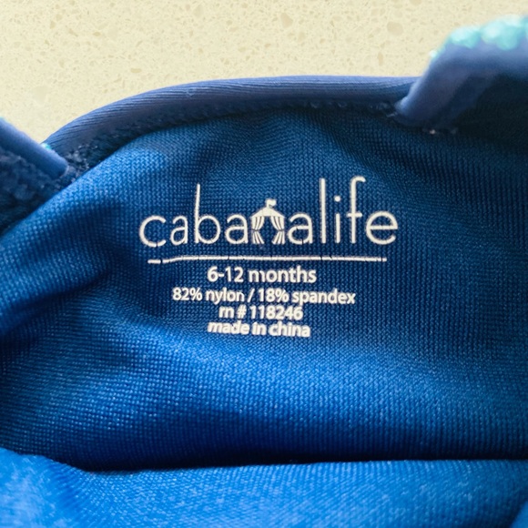 Cabana Life 2 Piece Embroidered Bathing Suit Size 6-12 Months - Picture 6 of 10